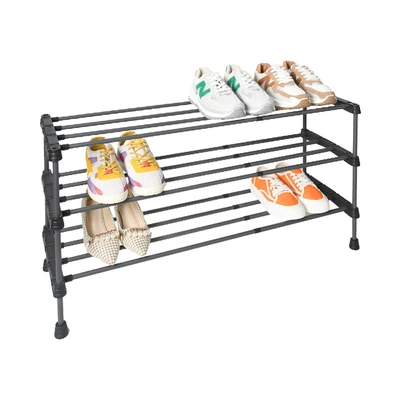 Gambar Stora 93x29x47 cm Rak Sepatu 3 Tingkat Extendable
