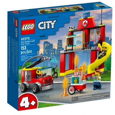 Gambar LEGO City Fire Station And Fire Truck 60375