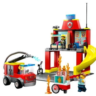 Gambar LEGO City Fire Station And Fire Truck 60375