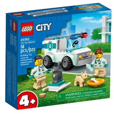 Gambar LEGO City Vet Van Rescue Set 58 Pcs 60382 - Mix