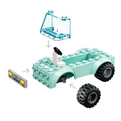 Gambar LEGO City Vet Van Rescue Set 58 Pcs 60382 - Mix