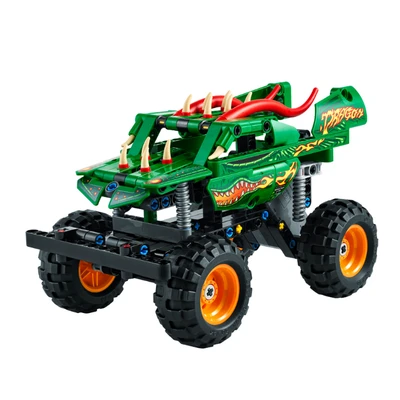 Gambar LEGO Technic Monster Jam Dragon Pull Back Set 217 42149 - Hijau