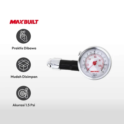 Gambar Maxbuilt Alat Ukur Manual Tekanan Ban - Hitam