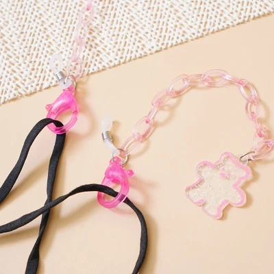 Gambar Ataru Tali Masker Chain Clear Bear - Pink