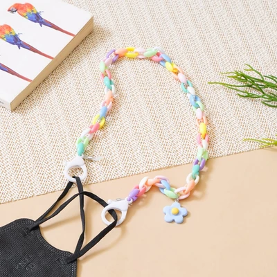 Gambar Ataru Tali Masker Rantai Multicolor Flower