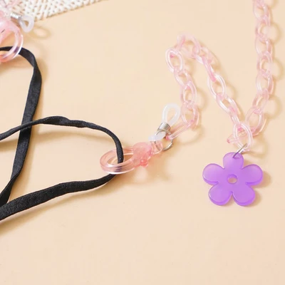 Gambar Ataru Tali Masker Flower - Pink/Ungu