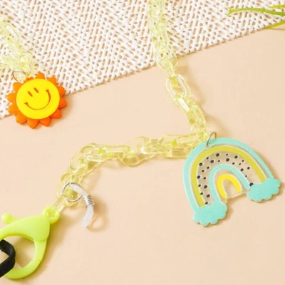 Gambar Ataru Tali Masker Clear Chain Sun Flower - Hijau