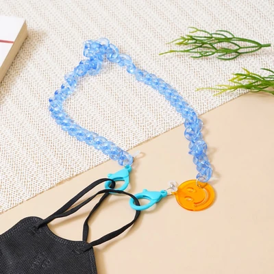 Gambar Ataru Tali Masker Plastik Smiley - Biru