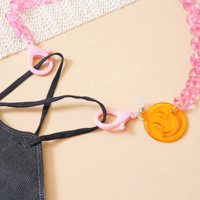 Gambar Ataru Tali Masker Plastik Smiley -  Pink