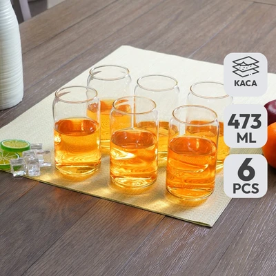 Gambar Libbey Gelas Can Kaca 473 ml Set 6 Pcs Transparan