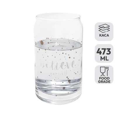 Gambar Libbey Gelas Kaca Can Believe 473 ml Transparan