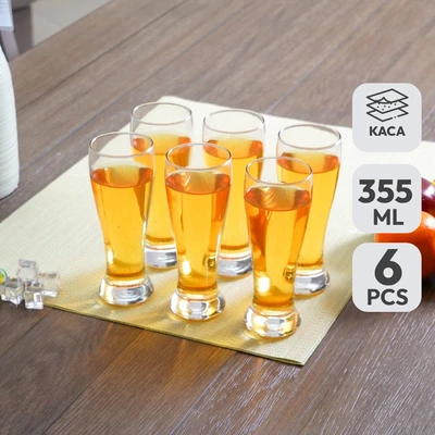 Gambar Libbey Giant Gelas Bir Kaca 355 ml Set 6 pcs Transparan
