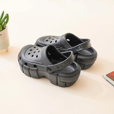 Gambar Ataru Ukuran 41 Sandal Wanita Clog Sling Back - Hitam