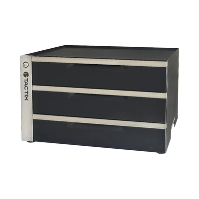 Gambar Tactix 60x51x37 Cm Filling Cabinet Besi Garasi 3 Pintu - Hitam