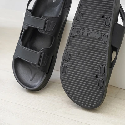 Gambar Ataru Ukuran 36 Sandal Wanita Double Strap - Hitam