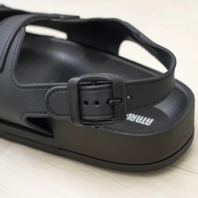 Gambar Ataru Ukuran 36 Sandal Wanita Double Strap - Hitam