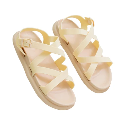 Gambar Ataru Ukuran 36 Sandal Wanita Cross - Krem Beige