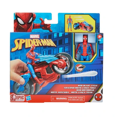 Gambar Spiderman Set Vehicle & Minifigure 10 Cm - Biru/merah