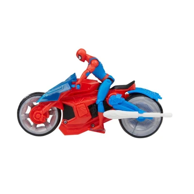 Gambar Spiderman Set Vehicle & Minifigure 10 Cm - Biru/merah
