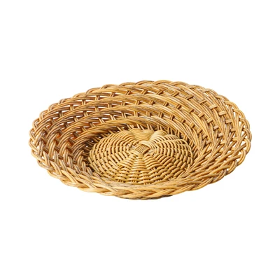 Gambar Pendopo Piring Buah Anyam Bali Arurog 35 cm - Cokelat