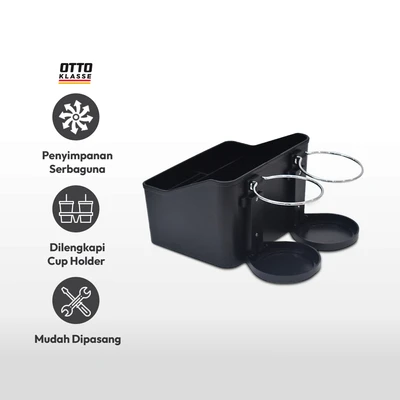 Gambar Otto Klasse Organizer Mobil Serbaguna Arm Rest - Hitam