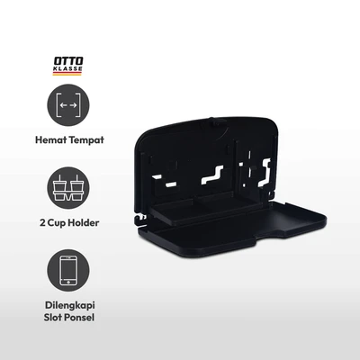 Gambar Otto Klasse Meja Lipat Mobil Headrest Compact - Hitam