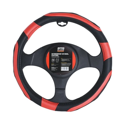 Gambar Otto Klasse Sarung Stir Mobil Grip - Hitam/Merah