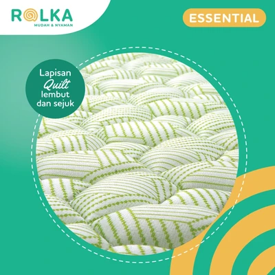 Gambar Rolka Essential 90x200x20 cm Kasur Bonnel Springbed In Box - Hijau