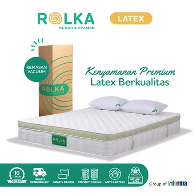 Gambar Rolka 200x200x30 Cm Kasur Latex Pocket Springbed In Box