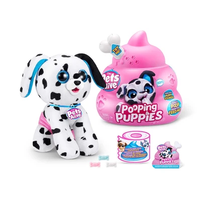 Gambar Zuru Set Boneka Plush Pet Alive Pooping Puppies S1 Random