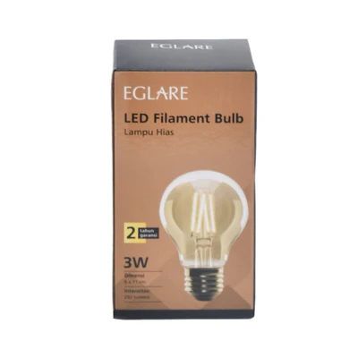 Gambar Krisbow Bohlam LED Filamen Vintage 3 Watt 250 Lumen Warm White E27 - Kuning
