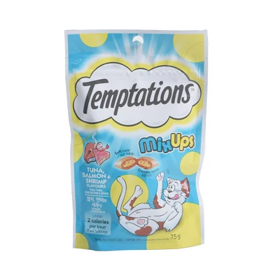 Gambar Temptation Camilan Kucing Mix Ups Tuna Salmon & Shrimp 75 gr