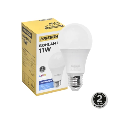 Gambar Krisbow Lumi Bohlam LED 11 Watt 1100 Lumen Cool Daylight E27 - Putih
