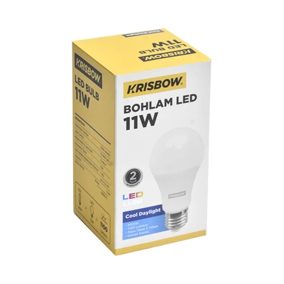 Gambar Krisbow Lumi Bohlam LED 11 Watt 1100 Lumen Cool Daylight E27 - Putih
