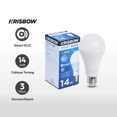 Gambar Krisbow Bohlam Led Smart Bluetooth 14 Watt Rgbcw