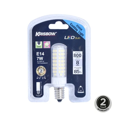 Gambar Krisbow Corn Bohlam Led 7 Watt Cool Daylight 800 Lumen E14 - Putih