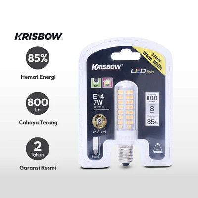 Gambar Krisbow Bohlam LED Corn 7 Watt 800 Lumen Warm White E14 - Kuning