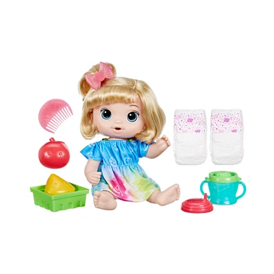 Gambar Baby Alive Boneka Bayi Fruity Sips Apple Blonde Hair