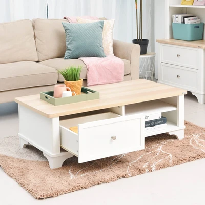Gambar Informa Cascade Meja Tamu Rectangle - Putih Oak