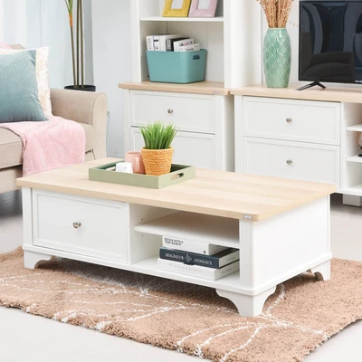 Gambar Informa Cascade Meja Tamu Rectangle - Putih Oak