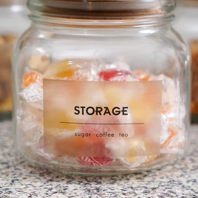 Gambar Informa Wilma Stoples Kaca 900 ml Set 3 pcs Transparan - Cokelat