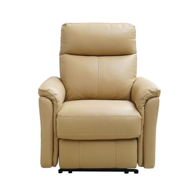 Gambar Ferrara Pablo Sofa Recliner Electric Kulit 1 Seater - Krem Nude