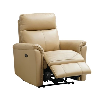 Gambar Ferrara Pablo Sofa Recliner Electric Kulit 1 Seater - Krem Nude