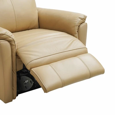 Gambar Ferrara Pablo Sofa Recliner Electric Kulit 1 Seater - Krem Nude