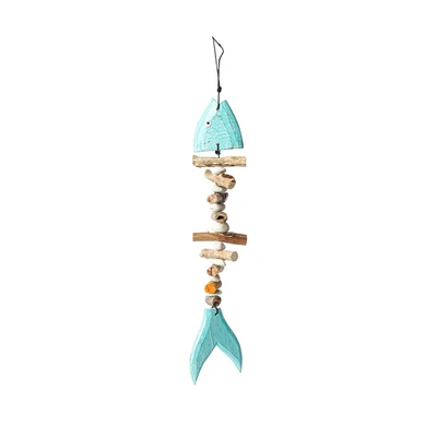 Gambar Pendopo Hiasan Dinding Fish Bone Kayu 50x10x10 cm - Mix