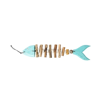 Gambar Pendopo Hiasan Dinding Fish Bone Kayu 50x10x10 cm - Mix