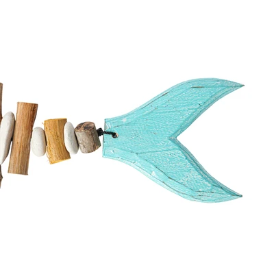 Gambar Pendopo Hiasan Dinding Fish Bone Kayu 50x10x10 cm - Mix