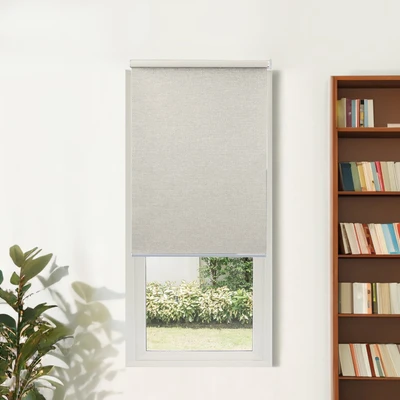 Gambar Forhom Roller Blind Blackout Textured 90x200 cm - Krem