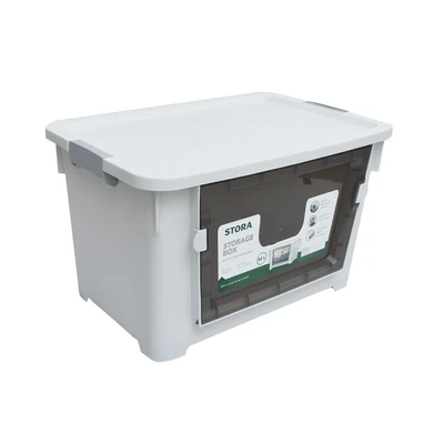 Gambar Stora Kotak Penyimpanan Dengan Roda 52x37x33 cm - Putih