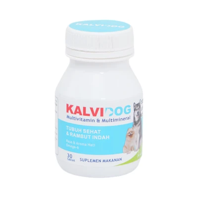 Gambar Kalvidog Suplemen Multivitamin & Multimineral Anjing 30 Tablet